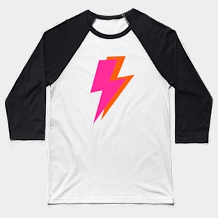 Pink and Orange Lightning Baseball T-Shirt